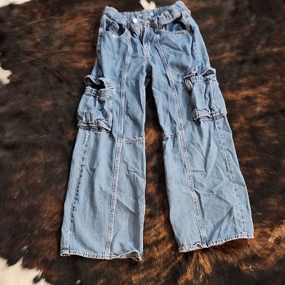 Old Navy Girls Blue Cargo Jeans